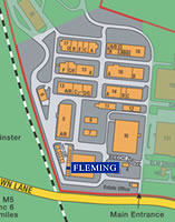A zoomed in map of Hartlebury Industrial Estate
